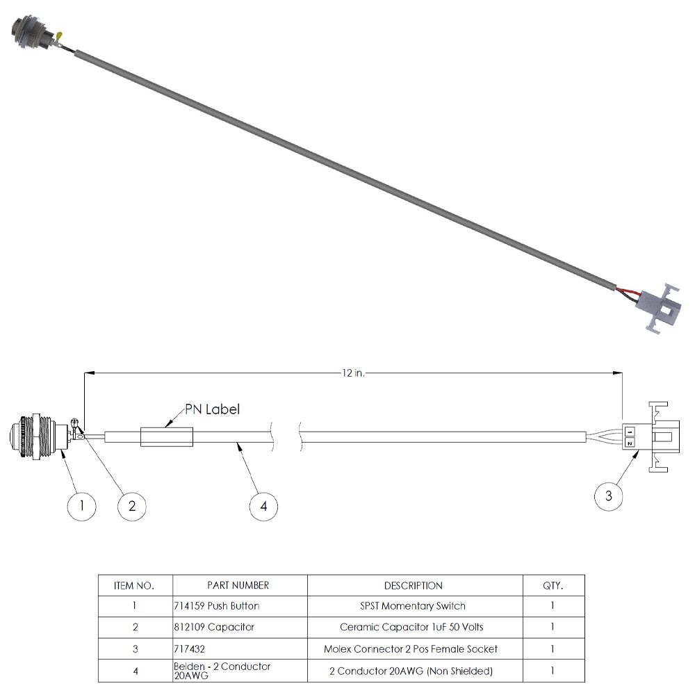 Steltronic Stand-Alone Push Button Cable