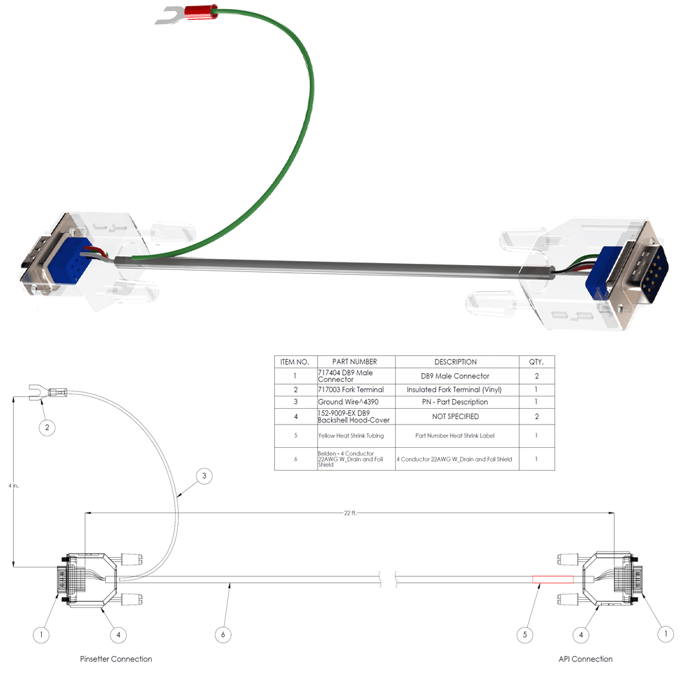 AMF 82-90 XL Pinsetter Interface Cable
