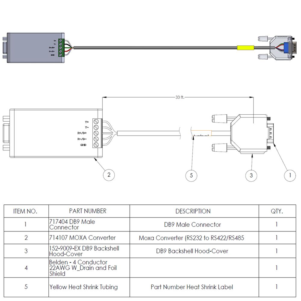 Steltronic Moxa to Pinsetter Cable