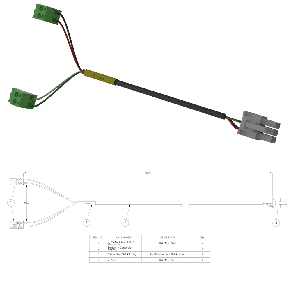 AMF 82-90 XL Front End Cycle Interface Cable