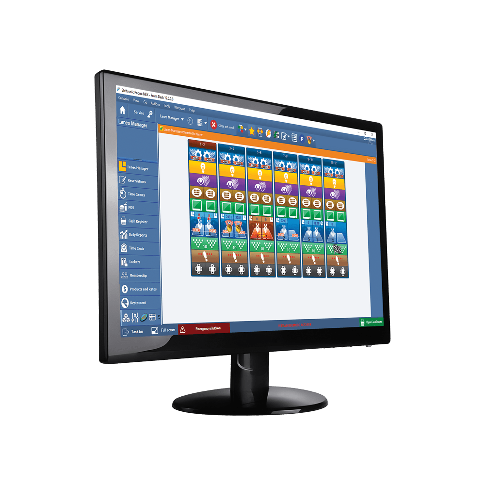 Steltronic front desk touchscreen monitor